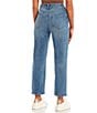 Color:Medium Wash - Image 2 - High Rise Ankle Crop Straight Jeans