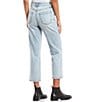 Color:Light Wash - Image 2 - High Rise Ankle Crop Straight Jeans
