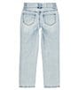 Color:Florentina - Image 2 - Big Girls 7-16 2 Snap and Zipper Fly Wide Leg Destructed Jeans