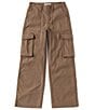 Hippie Girl Big Girls 7-16 Cargo-Pocket Wide-Leg Pants, Color:Latte - Image 1