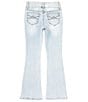 Color:Faye - Image 2 - Big Girls 7-16 High-Rise Embroidered Pocket Flare Jeans