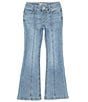 Color:Cassie - Image 1 - Big Girls 7-16 Seam-Front Flare Jeans