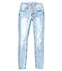 Color:Annabelle - Image 1 - Big Girls 7-16 Triple-Button Destruction Skinny Jeans