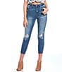 Color:Jared - Image 1 - Almost Vintage Destructed Super High Rise Skinny Jeans