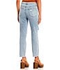 Hippie Laundry Exposed Button High Rise Distressed Slim Straight Leg Jeans, Color:Louie - Image 2