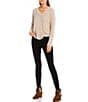 Color:Black - Image 3 - Power Stretch Mid Rise Skinny Jeans