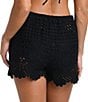 Color:black - Image 2 - Crochet Short Swim Cover Up