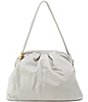 Color:Light Grey - Image 1 - Adalyn Leather Frame Shoulder Bag
