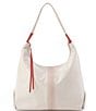Color:Pebble - Image 1 - Hobo Astrid Leather Hobo Shoulder Bag