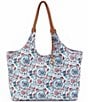 HOBO Batik Blooms La Jolla Canvas Tote Bag - Image 1