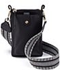 Color:Black - Image 1 - Cass Webbing Strap Phone Crossbody Bag