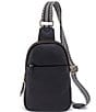 Color:Black - Image 1 - Cass Webbing Strap Sling Bag