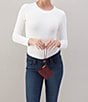 HOBO Coin Wristlet Wallet, Color:Garnet Gloss - Image 4