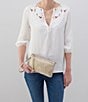Color:Gold Leaf - Image 5 - Darcy Leather Convertible Crossbody Bag