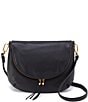 HOBO Fern Leather Fold Over Crossbody Bag, Color:Black - Image 1