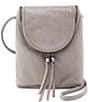 Color:Granite Grey - Image 1 - Fern Leather Granite Crossbody Bag
