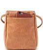 Color:Whiskey - Image 2 - Fern Stitched Leather Crossbody Bag