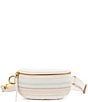 Color:White - Image 1 - Fern White Stitch Leather Belt Bag