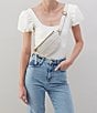 Color:White - Image 5 - Fern White Stitch Leather Belt Bag