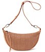 Color:Sepia - Image 1 - Knox Sling Woven Leather Crossbody Bag