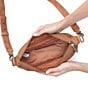 Color:Sepia - Image 3 - Knox Sling Woven Leather Crossbody Bag