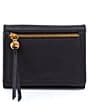 Color:Black - Image 1 - Lumen Medium Solid Leather Bifold Wallet