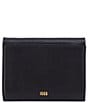 Color:Black - Image 2 - Lumen Medium Solid Leather Bifold Wallet
