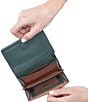 Color:Sage Leaf - Image 3 - Lumen Medium Solid Leather Bifold Wallet