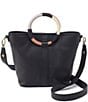 HOBO Luna Small Leather Tote Bag, Color:Black - Image 1