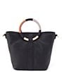 HOBO Luna Small Leather Tote Bag, Color:Black - Image 2