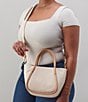 HOBO Margot Contrast Trim Satchel Bag, Color:Cream - Image 4