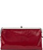 Color:Cardinal - Image 1 - Original Leather Lauren Double-Frame Clutch Wallet
