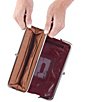 HOBO Original Leather Lauren Double-Frame Clutch Wallet, Color:Winterberry - Image 3