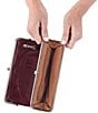 HOBO Original Leather Lauren Double-Frame Clutch Wallet, Color:Winterberry - Image 4