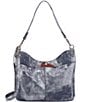 HOBO Pier Blue Pewter Whipstitch Detail Shoulder Bag, Color:Blue Pewter - Image 2