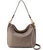 Color:Graphite - Image 1 - Pier Convertible Leather Hobo Bag
