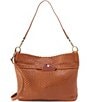 Color:Wheat - Image 2 - Pier Convertible Woven Leather Hobo Crossbody Bag