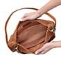 Color:Wheat - Image 3 - Pier Convertible Woven Leather Hobo Crossbody Bag