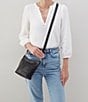 Color:Black - Image 4 - Hobo Pier Leather Small Crossbody Bag