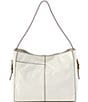 Color:Latte - Image 1 - Vintage Hide Collection Render Leather Shoulder Bag