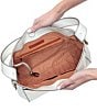 Color:Latte - Image 3 - Vintage Hide Collection Render Leather Shoulder Bag