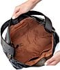 Color:Black - Image 3 - Vintage Hide Collection Render Leather Shoulder Bag