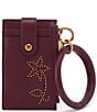 HOBO Ring Floral Studded Detail Credit Card Wristlet, Color:MULBERRY GLAZE - Image 1