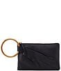 Color:Black - Image 1 - Sheila Hard Ring Leather Clutch
