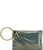 Color:Evergreen Shimmer - Image 1 - Sheila Metallic Hard Ring Leather Clutch