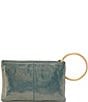 Color:Evergreen Shimmer - Image 2 - Sheila Metallic Hard Ring Leather Clutch