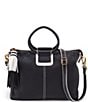 Color:Black - Image 1 - Sheila Medium Leather Crossbody Satchel Bag