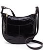 Color:Black - Image 1 - Sheila Scoop Leather Crossbody Bag