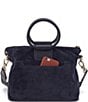 HOBO Sheila Suede Leather Medium Satchel, Color:Navy - Image 2