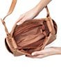 Color:Sepia - Image 3 - Sheila Woven Leather Crossbody Satchel Bag